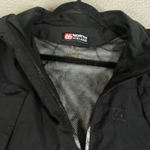 66 Degrees North Iceland Jacket Womens XL Black Windbreaker Full Zip Event Mesh - Picture 5 of 6